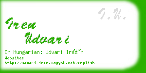 iren udvari business card